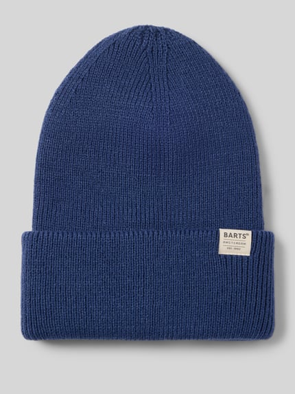 Barts Mütze mit Label-Patch Modell 'KINABALU' Jeansblau 1