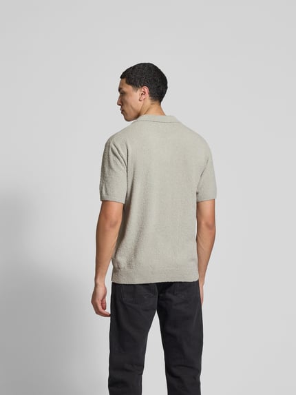 Closed Koszulka polo o kroju regular fit z imitacji dzianiny Gliniany 5
