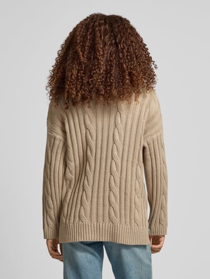 NOISY MAY® Strickpullover mit Stehkragen und Woll-Anteil Modell 'HAYDA' Camel 5