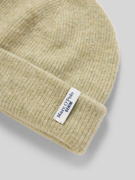 Marc O'Polo DENIM Beanie met alpaca en scheerwol Rietgroen gemêleerd - 2