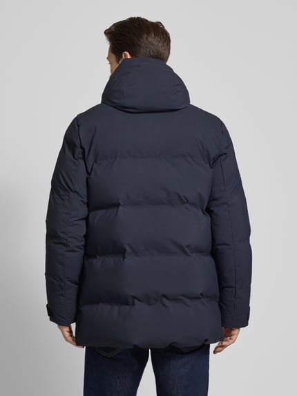 Save The Duck Gewatteerd jack met capuchon, model 'QUINLAN' Marineblauw - 5