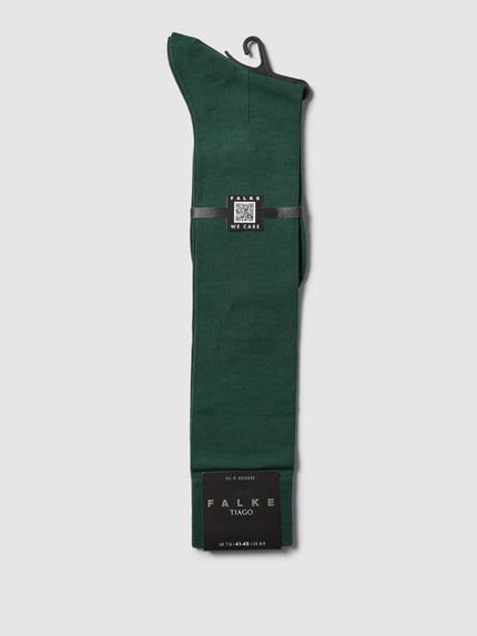 FALKE Kniekousen met logostitching model 'Tiago' Donkergroen - 3