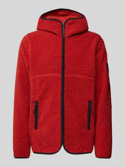 Didriksons Fleecejas met ritszakken model 'BROR' Rood - 2