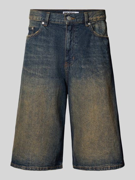 REVIEW Baggy Fit Jeans Shorts im 5-Pocket-Design - Jorts Dunkelblau 2