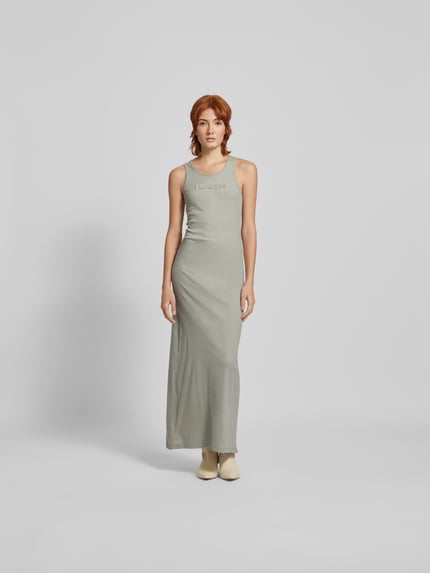 Rabanne Maxi-jurk met labeldetail Lichtgrijs - 4