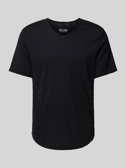 ONLY & SONS T-Shirt mit V-Ausschnitt Modell 'BENNE' Black 2