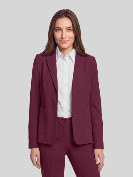Betty Barclay Regular Fit Kurzblazer mit aufgesetzten Taschen Bordeaux 4