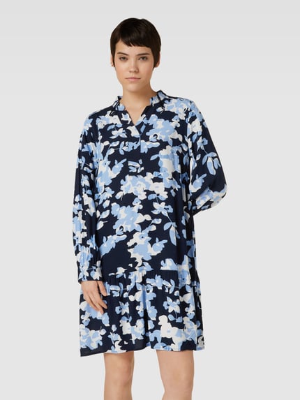 Tom Tailor Minikleid aus Viskose mit Allover-Muster Bleu 4