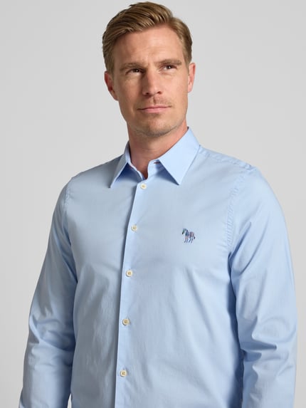 Paul Smith Tailored Fit Freizeithemd mit Kentkragen Hellblau 3