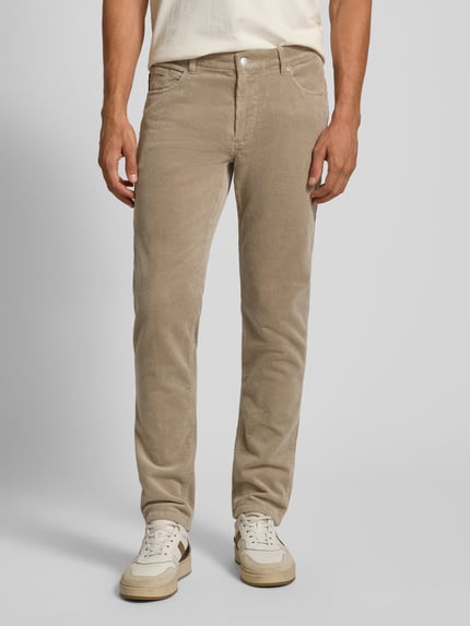Christian Berg Men Regular Fit Cordhose im 5-Pocket-Design Hellbraun 4