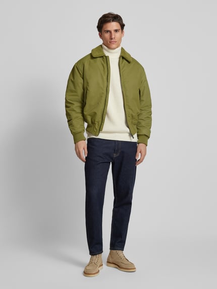 Jake*s Studio Men Bomberjacke mit Umlegekragen Oliv 1