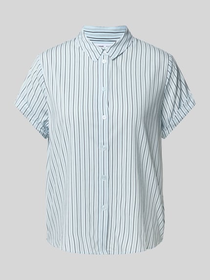 Samsøe Samsøe Regular Fit Bluse mit Kentkragen Modell 'MAJAN' Hellblau 2