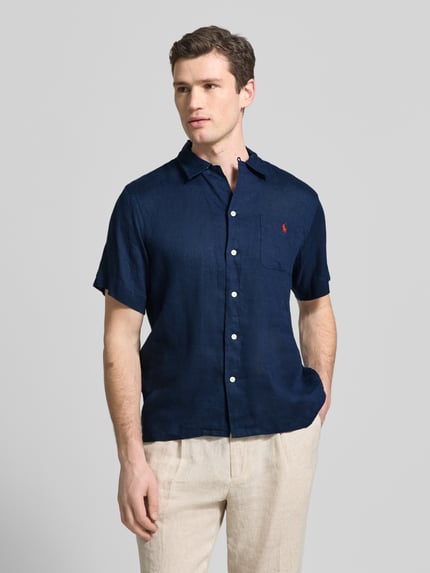 Polo Ralph Lauren Regular Fit Freizeithemd aus reinem Leinen Marine 4