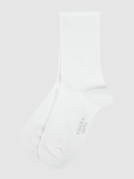 FALKE Sokken met stretch in een set van 2 paar, model 'Happy' Wit - 1