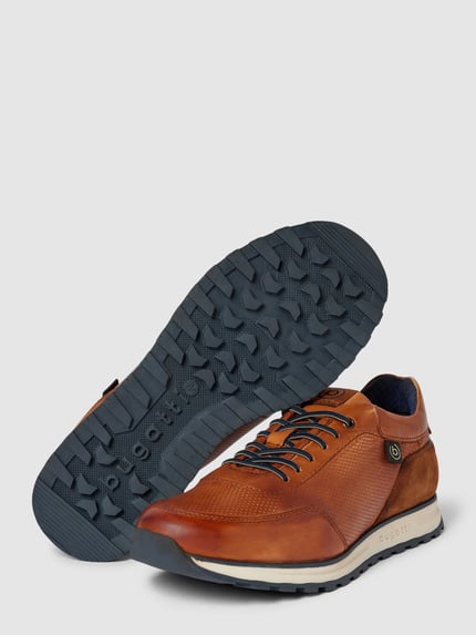 bugatti Sneakersy skórzane z detalem z logo model ‘Cirino’ Koniakowy 4