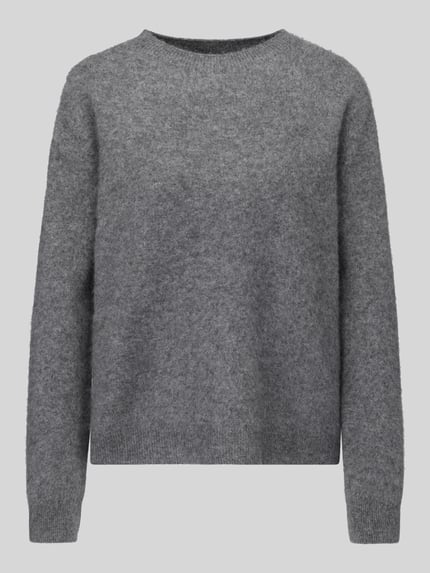 Productfoto, grijskleurige Regular Fit Pullover uit mix van scheerwol en kasjmier model 'DECO' van Weekend Max Mara, Dames pullover