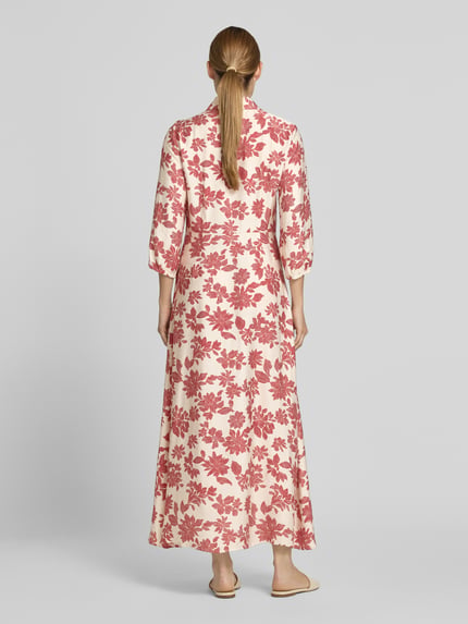 MSCH Copenhagen Hemdblusenkleid aus Viskose-Mix mit 3/4-Arm Modell 'Vildana' Offwhite 5