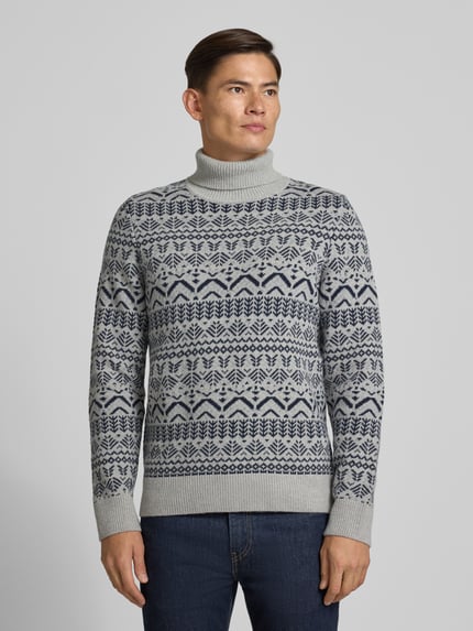 Brax Regular Fit Rollkragenpullover aus Woll-Mix Modell 'BRIAN' Beige 4