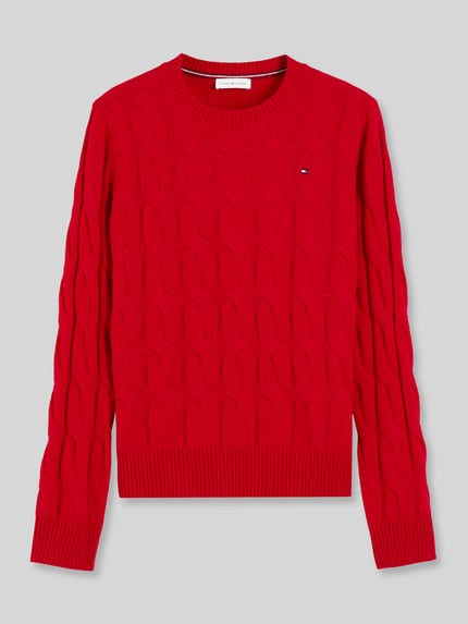 Tommy Hilfiger Regular Fit Pullover aus reiner Wolle  Rot 2