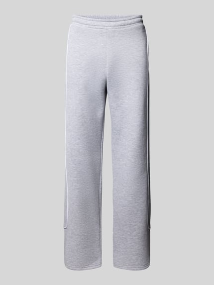 REVIEW Straight Leg Sweatpants mit elastischem Bund Hellgrau Melange 2