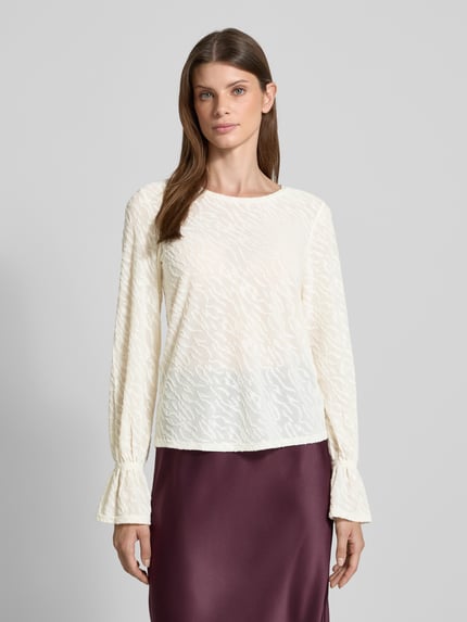 Christian Berg Woman Selection Shirt met lange ballonmouwen Ecru - 4