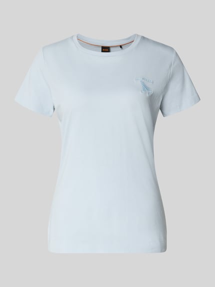 BOSS Orange regular fit T-shirt van puur katoen model 'C-Elove_4' Lichtblauw - 2