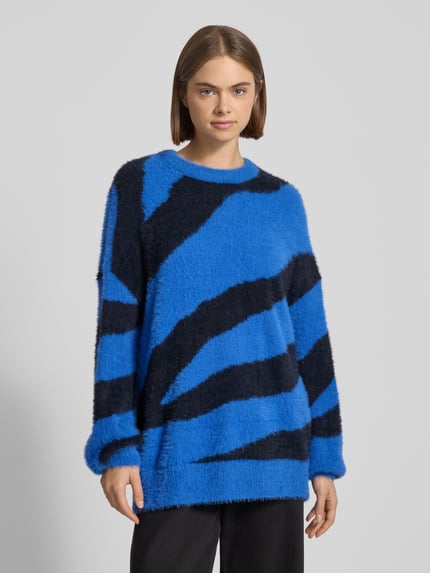 NOISY MAY® Strickpullover mit Rundhalsausschnitt Modell 'HEIDI' Jeansblau 4