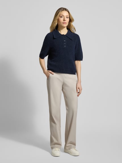 Raffaello Rossi Straight leg jogpants van hightech jersey model 'CANDICE' Steengrijs - 1