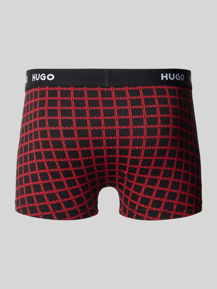HUGO Pants Trunks mit Logo-Bund im 3er-Pack Mittelgrau 3