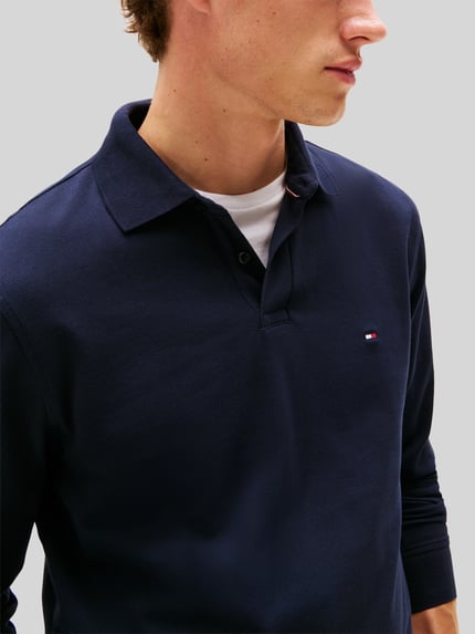 Tommy Hilfiger Regular Fit Poloshirt aus Baumwoll-Mix  Marine 3
