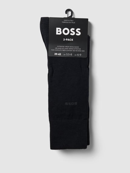BOSS Socken aus Woll-Baumwoll-Mix im 2er-Pack Black 3