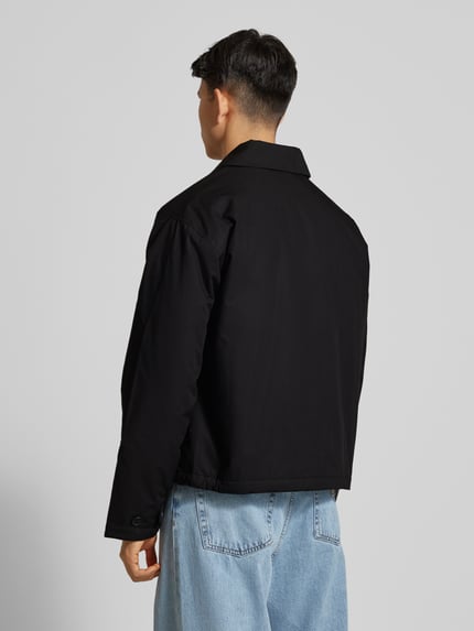 Weekday Hemdjacke mit Knopfleiste Modell 'Andy' BLACK 5
