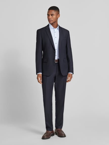 OLYMP Level 5 Slim Fit Businesshemd aus Baumwoll-Mix mit Kentkragen Bleu 1