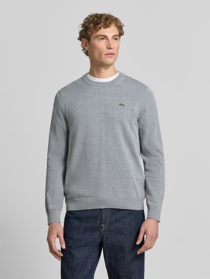 Lacoste Regular Fit Pullover aus Baumwoll-Mix Hellgrau Melange 4