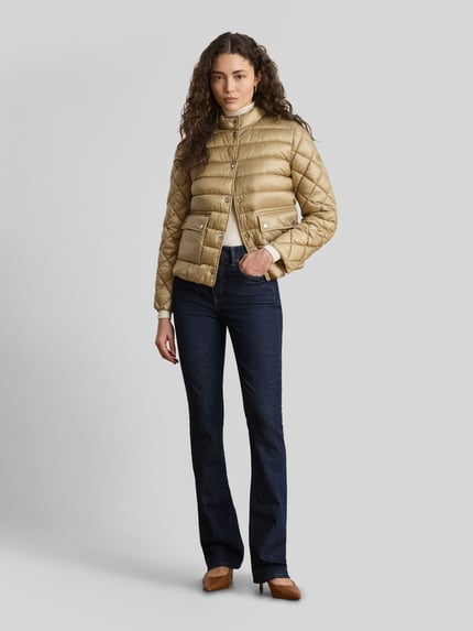 Lauren Ralph Lauren regular fit gewatteerd jack met opgestikte zakken Zand - 1