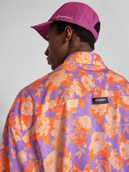 VETEMENTS Vrijetijdsoverhemd met borstzak Felroze - 3