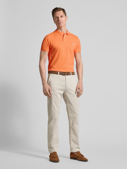 Polo Ralph Lauren Slim Fit Poloshirt mit Label-Stitching Orange 1