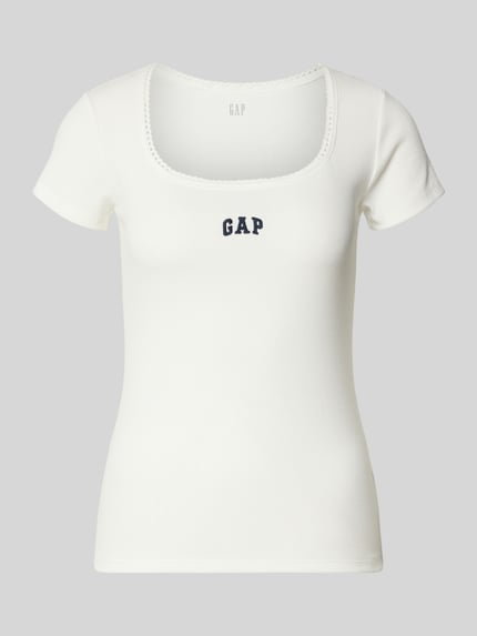 GAP t-shirt met gestikt logo Ecru - 2