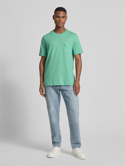Tommy Hilfiger T-shirt o kroju regular fit z czystej bawełny Miętowy 1