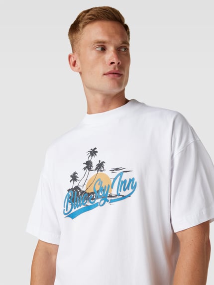 Blue Sky Inn Oversized t-shirt z czystej bawełny Biały 3