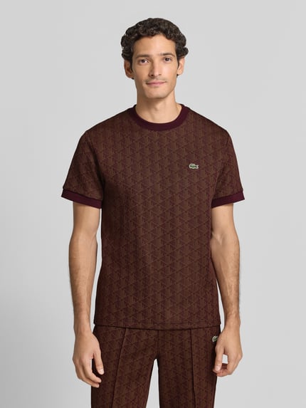 Lacoste Regular Fit T-Shirt aus Baumwoll-Mix Bordeaux 4