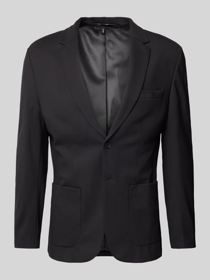 Selected Slim fit colbert met reverskraag, model 'DELON' Zwart - 2