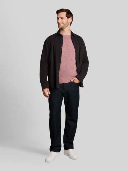 Tom Tailor Regular Fit Pullover aus reiner Baumwolle Rosa 1