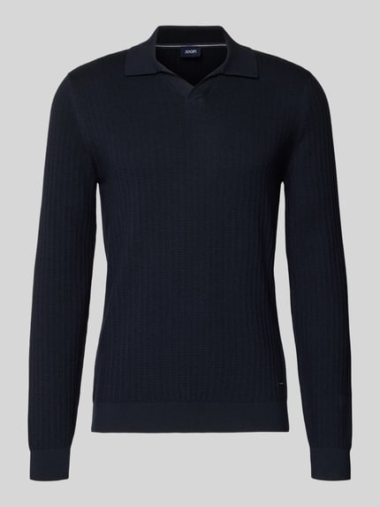 JOOP! COLLECTION Strickpullover mit Umlegekragen Modell 'Galdino' Marine 2