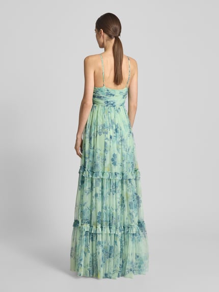 Lace & Beads Abendkleid im Stufen-Look Hellgruen 5
