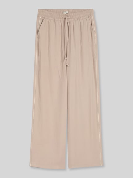 Tom Tailor Wide Leg Hose mit Tunnelzug Taupe 2