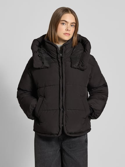 ONLY Regular fit gewatteerd jack met capuchon, model 'CORNELIA' Zwart - 4