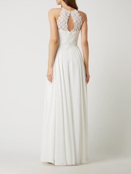 LUXUAR FASHION Brautkleid aus Spitze und Chiffon Offwhite 4