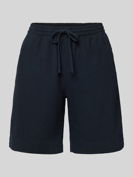 Produktfoto, Shorts mit elastischem Bund Modell 'Cissie' von Soyaconcept in dunklem Farbton, Reine Baumwolle, Regular-Fit, strukturierte Oberfläche