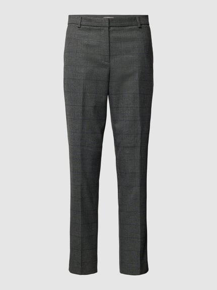 Jake*s Collection Stoffhose mit Gitterkaro Anthrazit 2
